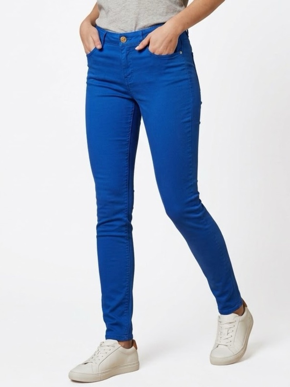 Stradivarius Women's Vibrant Blue Skinny Jeans size 4